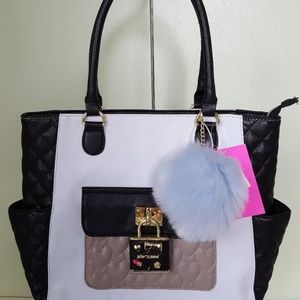 Betsey Johnson 2-in-1 Pin Tote with Pouch Minty